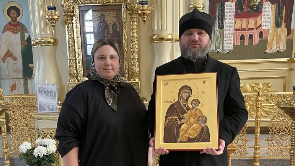 В Свенский монастырь передана написанная на Афоне Чубковичская икона Божией Матери