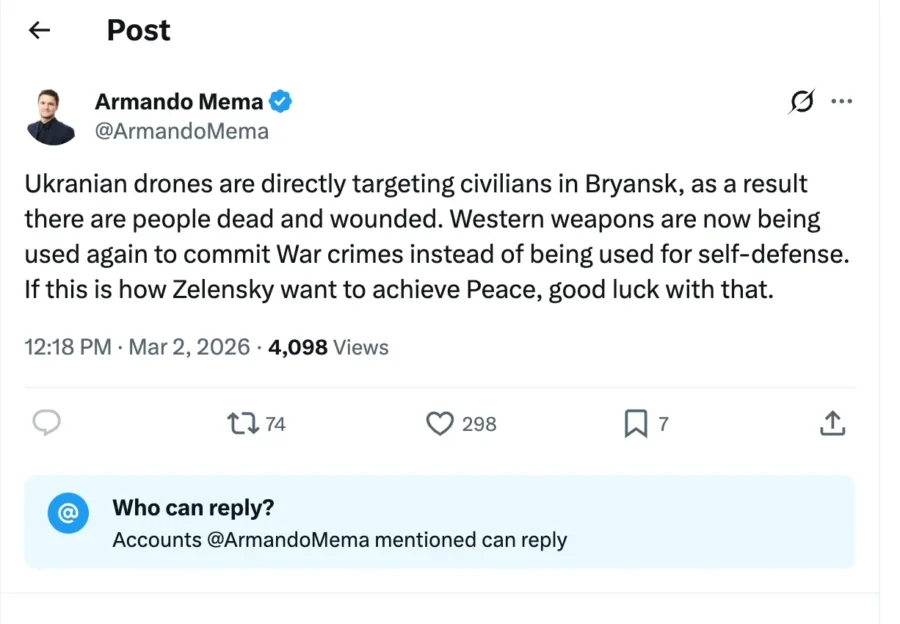 Финский политик напомнил об ударах украинских боевиков по мирному Брянску