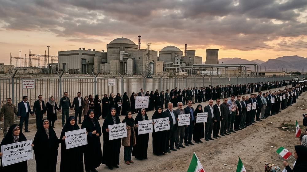 Иранцы встали живой цепью на защиту электростанции. Брянцы встали бы?