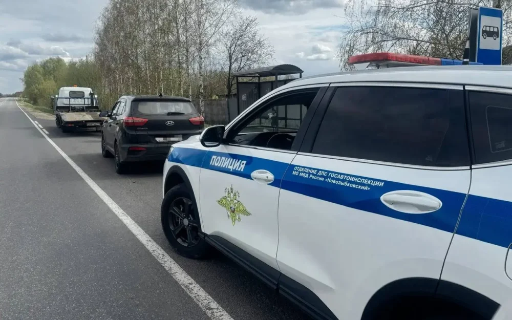 На федеральной трассе в Брянской области задержали пьяного водитель Hyundai