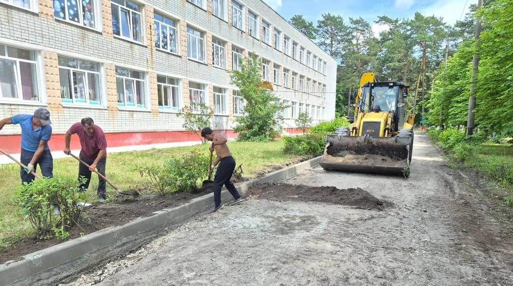В Сельцо по Народной программе партии благоустраивают территорию школы