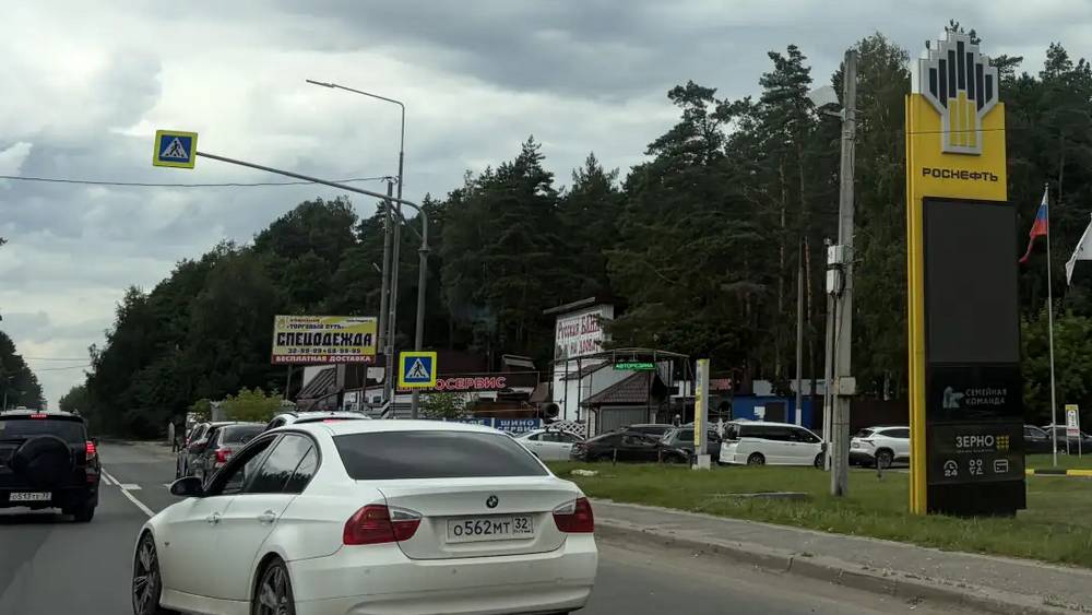 Табло АЗС на федеральной трассе в Брянской области стали черными