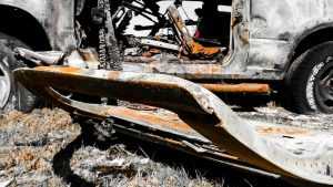 В Брянске на улице Литейной утром сгорел грузовик