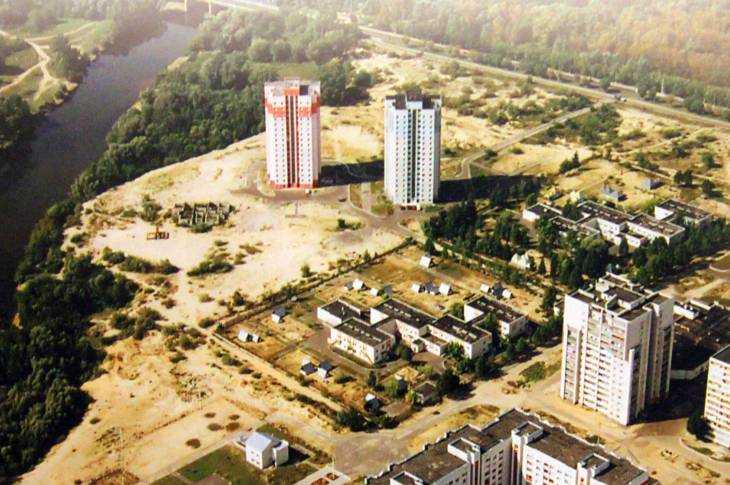 Строящийся Московский микрорайон в Бежицком районе Брянска